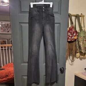 Stylish Gray Flared Jeans